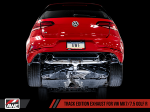 AWE Track Edition Exhaust for MK7 Golf R - Chrome Silver Tips, 102mm