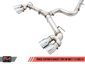 AWE Track Edition Exhaust for MK7.5 Golf R - Chrome Silver Tips, 102mm