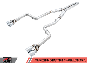 AWE Track Edition Exhaust for 17+ Charger 5.7 - Diamond Black Tips