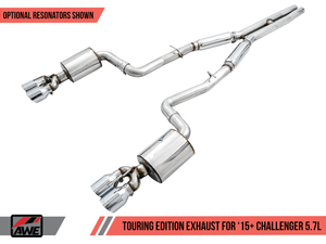 AWE Touring Edition Exhaust for 17+ Charger 5.7 - Non-Resonated - Chrome Silver Tips
