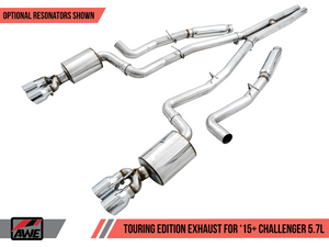 AWE Touring Edition Exhaust for 17+ Charger 5.7 - Non-Resonated - Diamond Black Tips