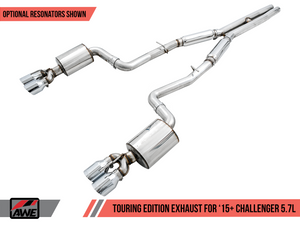 AWE Touring Edition Exhaust for 17+ Charger 5.7 - Non-Resonated - Diamond Black Tips