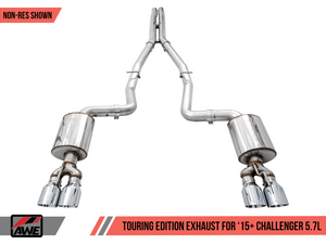 AWE Touring Edition Exhaust for 17+ Charger 5.7 - Non-Resonated - Diamond Black Tips