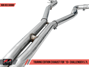 AWE Touring Edition Exhaust for 17+ Charger 5.7 - Non-Resonated - Diamond Black Tips