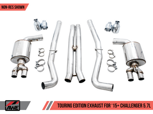 AWE Touring Edition Exhaust for 17+ Charger 5.7 - Non-Resonated - Diamond Black Tips
