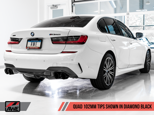 AWE Track Edition Exhaust for G20 M340i - Chrome Silver Tips