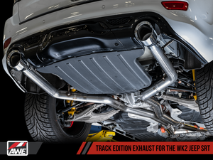 AWE Track Edition Exhaust for Jeep Grand Cherokee SRT - Chrome Silver Tips