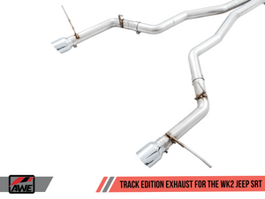 AWE Track Edition Exhaust for Jeep Grand Cherokee SRT - Chrome Silver Tips