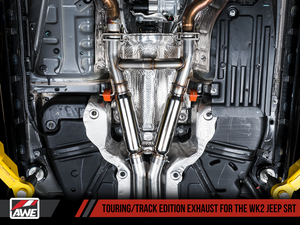 AWE Track Edition Exhaust for Jeep Grand Cherokee SRT - Diamond Black Tips