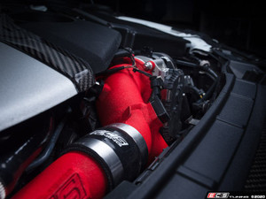 B9 S4 Post Throttle Valve Charge Pipe Kit - Wrinkle Red