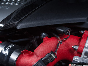 B9 S4 Post Throttle Valve Charge Pipe Kit - Wrinkle Red