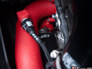 B9 S4 Post Throttle Valve Charge Pipe Kit - Wrinkle Red
