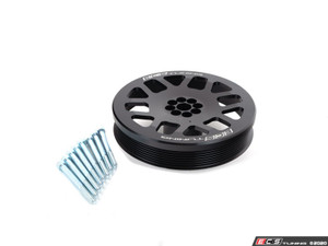 Audi 3.0T Performance Overdrive Crank Pulley With ECS Performance Kevlar Reinforced Supercharger Belt- 187.3mm - For Use As Crank Pulley Only Upgrade
