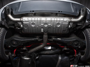 MK6 GTI Muffler Delete Kit - With 4.0" Black Chrome Tips