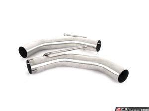 MK6 GTI Muffler Delete Kit - With 4.0" Black Chrome Tips