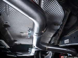 MK6 GTI Muffler Delete Kit - With 4.0" Black Chrome Tips