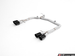 MK7 Jetta Quad Exit Axle-Back Exhaust System - With ABS Rear Diffuser & 3.5" Black Chrome Tips