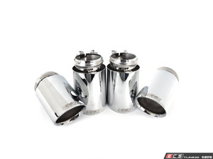 MK7 Jetta Quad Exit Axle-Back Exhaust System - With ABS Rear Diffuser & 3.5" Chrome Tips