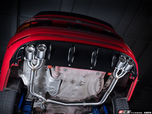 MK7 Jetta Quad Exit Axle-Back Exhaust System - With ABS Rear Diffuser & 3.5" Chrome Tips