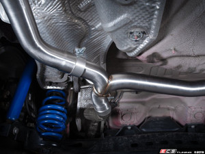 MK7 Jetta Quad Exit Axle-Back Exhaust System - With ABS Rear Diffuser & 3.5" Chrome Tips