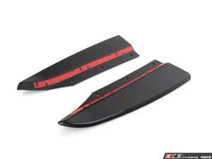 Audi B8.5 S4 / A4 S-Line Rear Bumper Side Splitters - Gloss Black