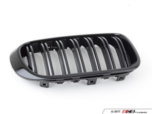 Dual Slat Blackout Grille Set - Gloss Black