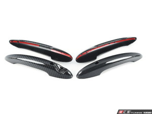 Door Handle Carbon Fiber Design Cover - Set Of Four