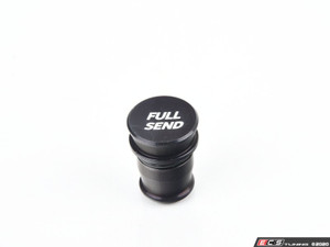 Billet Power Port Plug - "Full Send" - Black Anodized