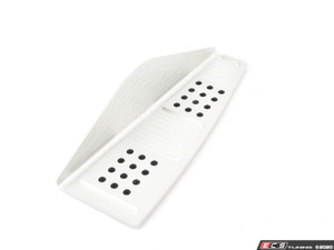 4 Piece Pedal Set - Rubber Grip - Silver