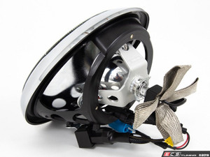 911/930/964 LED Headlight Conversion Set - Black Reflector, Fluted Lens, Primed Trim Ring