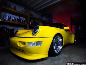 911/930/964 LED Headlight Conversion Set - Black Reflector, Clear Lens, Primed Trim Ring
