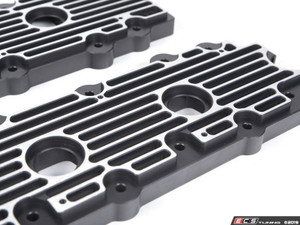 993 Billet Aluminum Lower Valve Cover Pair - Black / Brushed