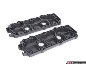 993 Billet Aluminum Lower Valve Cover Pair - Black / Brushed