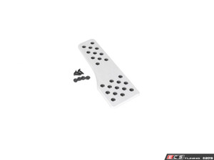Gas Pedal - Rubber Grip - Silver