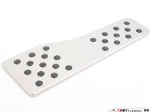 Gas Pedal - Rubber Grip - Silver