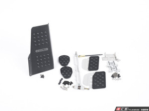 4 Piece Pedal Set - Rubber Grip - Black Pedals / Silver Extensions | ES2839234