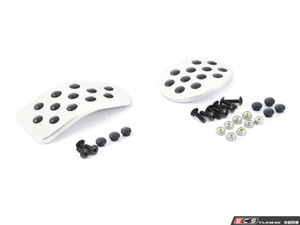 Rennline 3-Piece Pedal Set - Manual Transmission - Silver | ES2840419