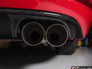 MK7 Jetta Borla Quad Tip Cat-Back Exhaust System - With ECS Carbon Fiber Rear Diffuser