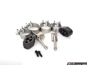MK7 Jetta Borla Quad Tip Cat-Back Exhaust System - With ECS Carbon Fiber Rear Diffuser