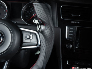 MK7/MK7.5 GTI/GLI Carbon Fiber Steering Wheel - Perforated Leather with Red Stitching