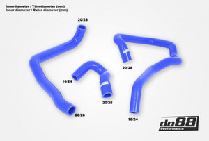 AUDI SEAT VW 2.0 TSI (MQB) Coolant hoses Remote Radiator (Right) Red