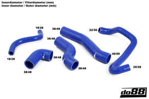BMW 316/318 E46 Coolant hoses Blue