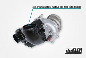 VAG 1.8/2.0 TSI (MQB) Turbo inletpipe, Black hose, OEM Turbo, OEM Airbox