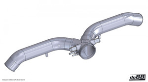 Porsche 997.2 Turbo 2010- Y-Pipe, Black for do88 IC