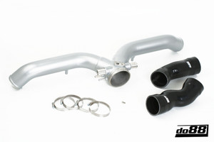 Porsche 997.2 Turbo 2010- Y-Pipe, Black for OEM IC