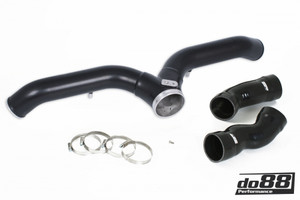 Porsche 997.1 Turbo Y-Pipe, Black for OEM IC