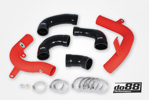 AUDI SEAT SKODA VW 1.8 / 2.0 TSI (MQB) do88 IC Pressure pipes (Red) with Black hoses