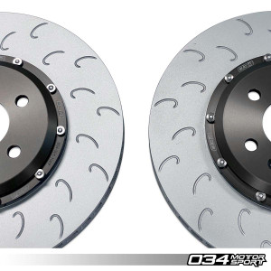 2-Piece Floating Front Brake Rotor Upgrade Kit for Audi B8/B8.5 S4/S5