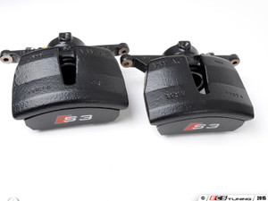 Front Big Brake Kit - Stage 2 - Black Calipers - 2-Piece Drilled and Slotted Rotors (340x30)