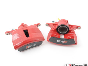 Front Big Brake Kit - Stage 2 - Tornado Red calipers - 2-Piece Drilled and Slotted Rotors (340x30)